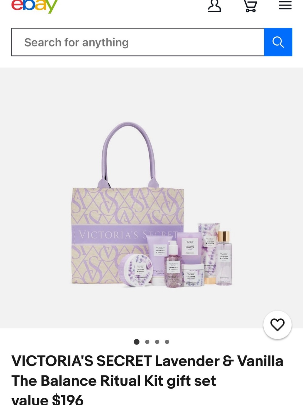 Victoria's Secret Lavender & Cream Ritual Gift Set
